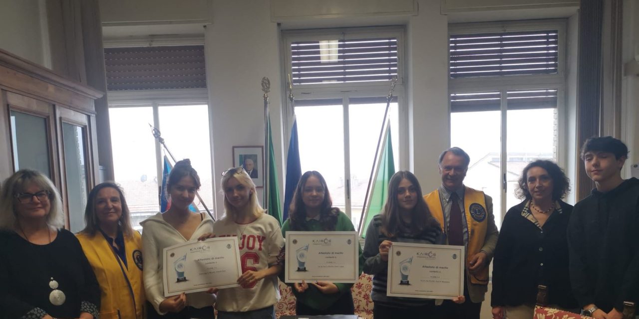 Ai giovani del Liceo Peano di Tortona consegnato il premio Lions Kairos