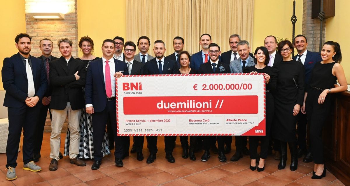 Come fare business a Tortona: Il Capitolo BNI ha raggiunto 2 milioni di transazioni