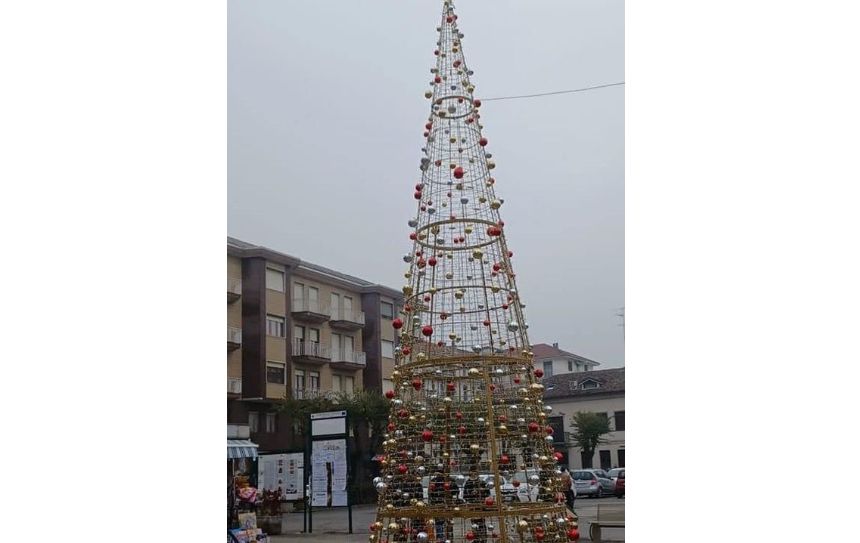 Valenza si prepara al Natale con tanti alberi addobbati