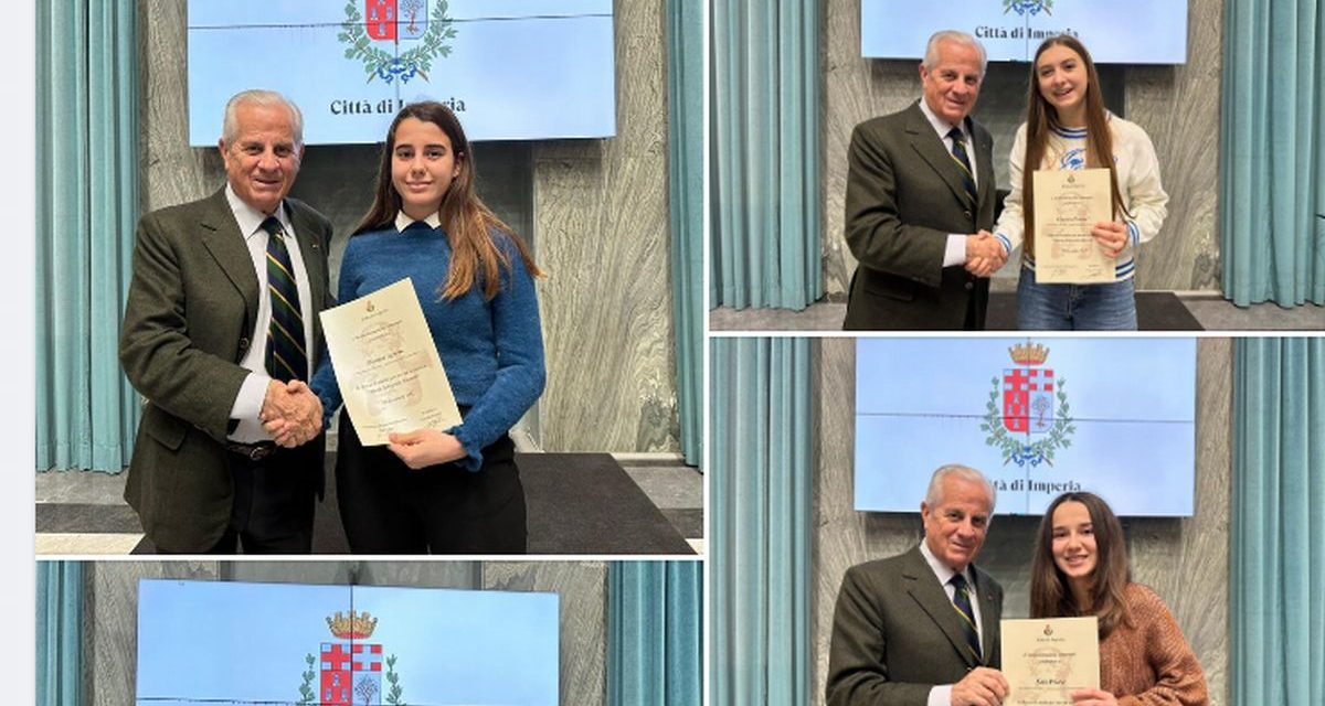 Il Comune di Imperia consegna a 30 studenti meritevoli le Borse di Studio “Maria Pellegrina Amoretti”