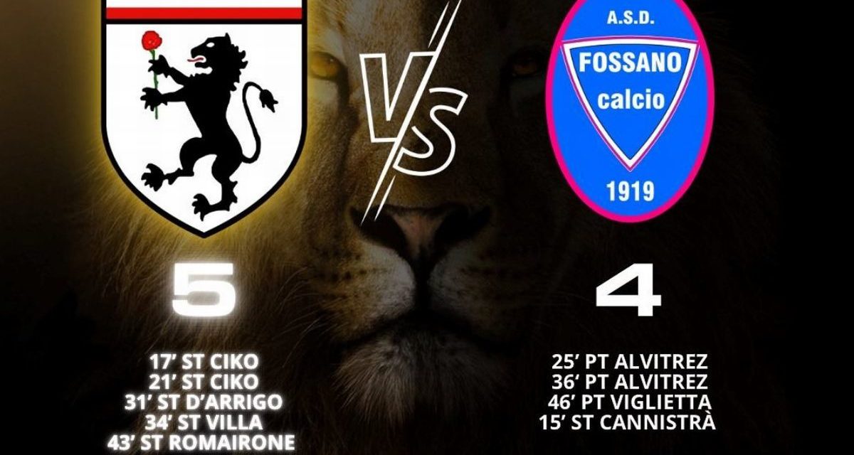 Derthona – Fossano 5-4: incredibile rimonta dei Leoni: cinque con in 26 minuti!