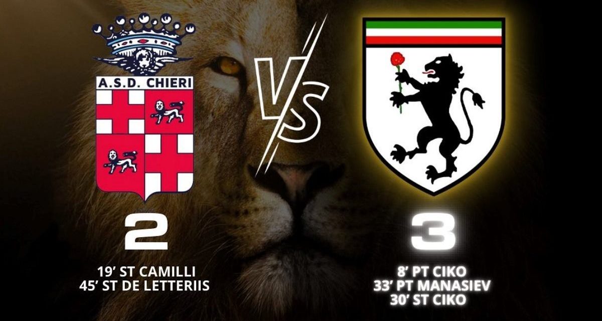 Chieri – Derthona 2-3: brillante vittoria a Vinovo