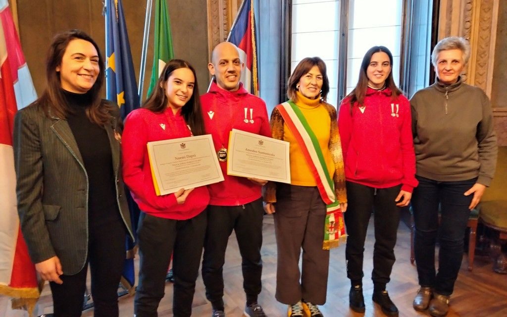Ad Alessandria la Cerimonia di riconoscimento dei Campioni Amedeo Santonicola e Noemi Daprà