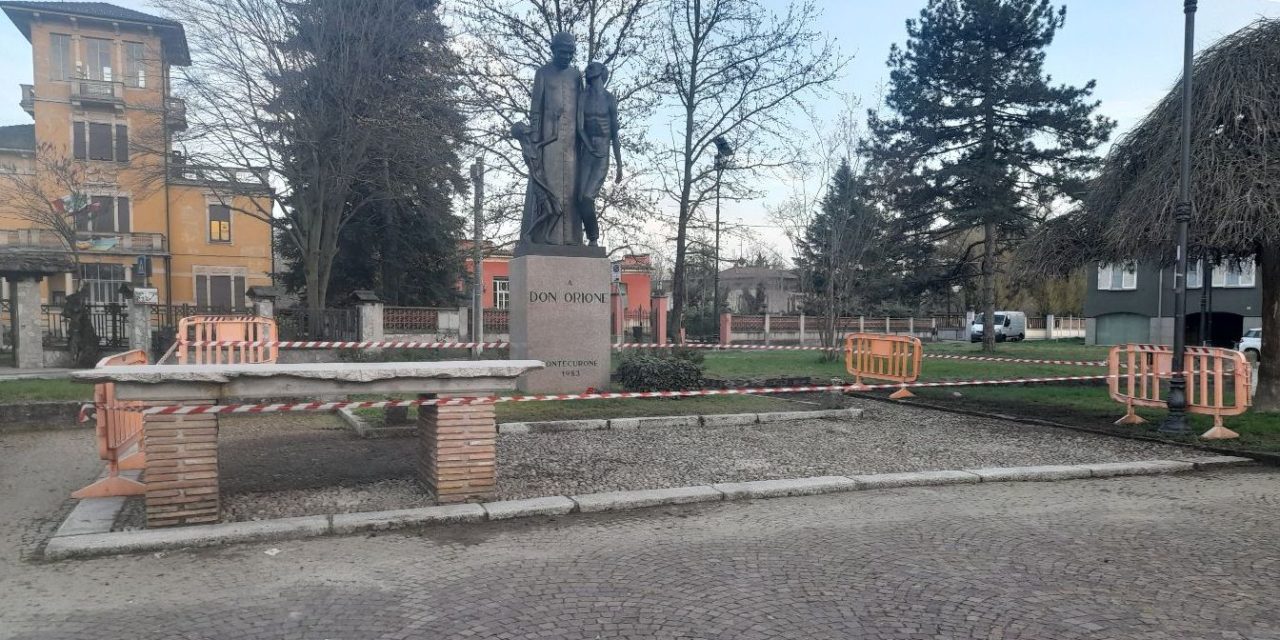 Pontecurone è più bella grazie ai lavori di pulizia dell’area che circonda il monumento a Don Orione