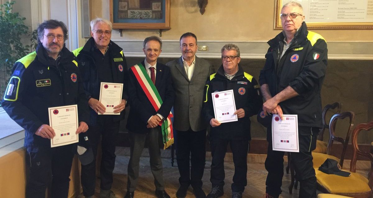 Premiati i volontari della Protezione civile di NoviLigure