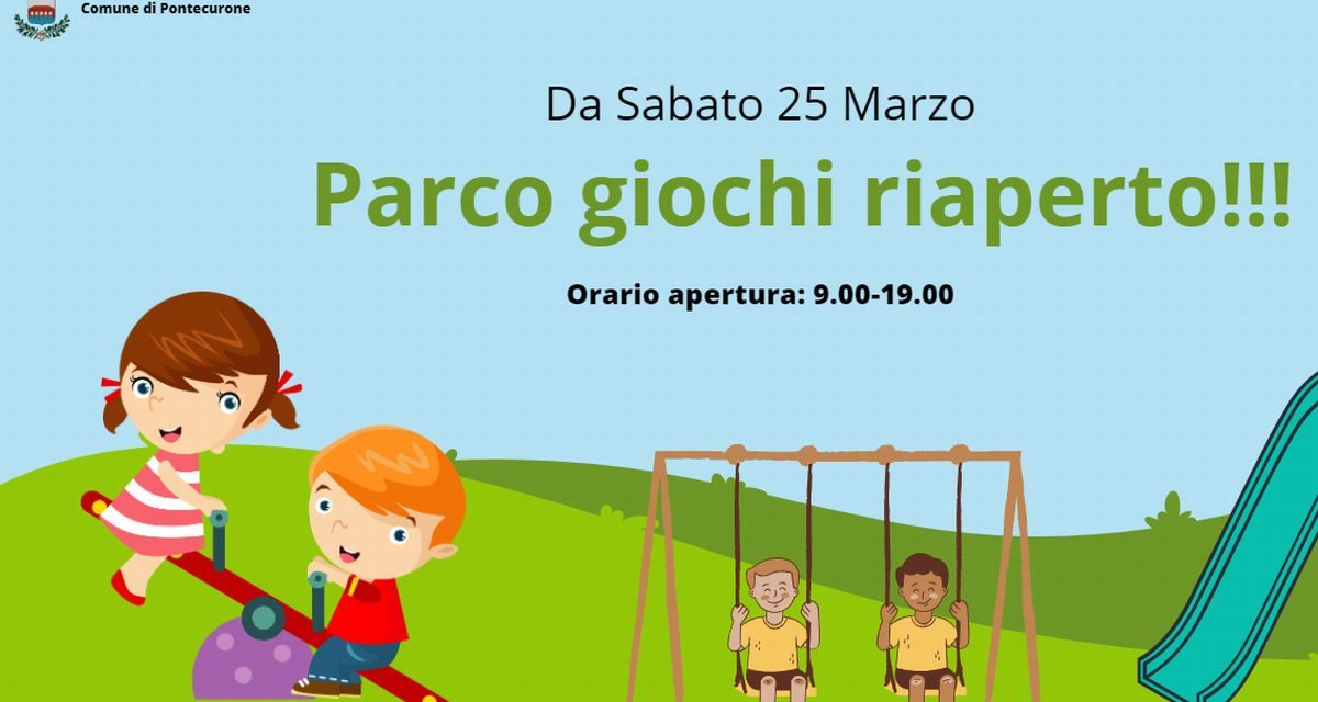 Riaperto il Parco giochi a Pontecurone
