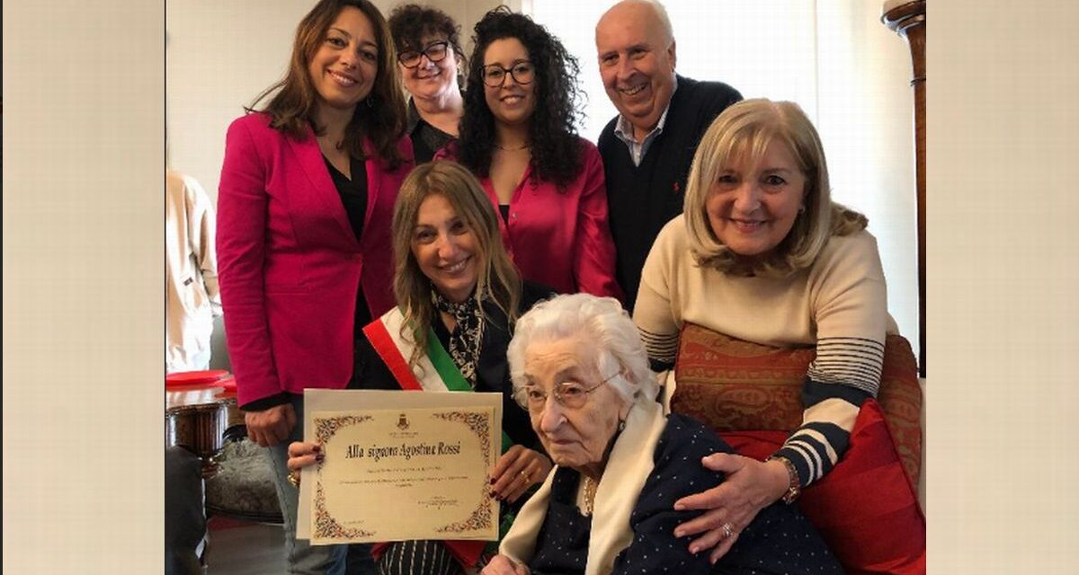 Centenaria di Voghera festeggiata dal Comune