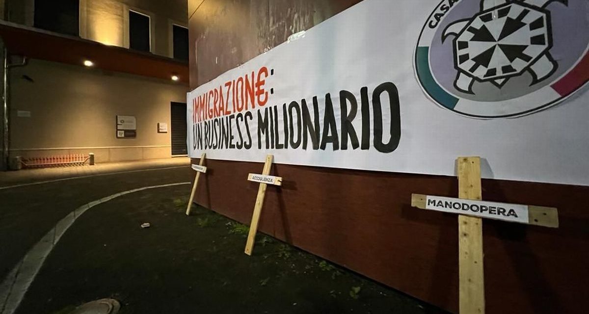 Anche a Tortona il Blitz contro l’immigrazioni da parte degli attivisti di destra
