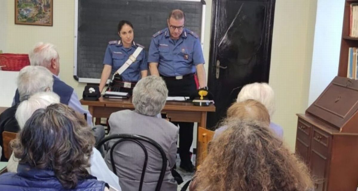 I Carabinieri di Imperia hanno incontrato gli anziani al Centro “Carpe Diem”