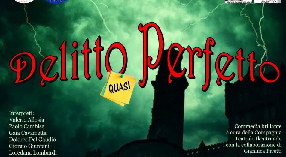 Venerdì  a Rivarone la compagnia teatrale Ikeatrando di Valenza porterà in scena “Delitto quasi perfetto”.