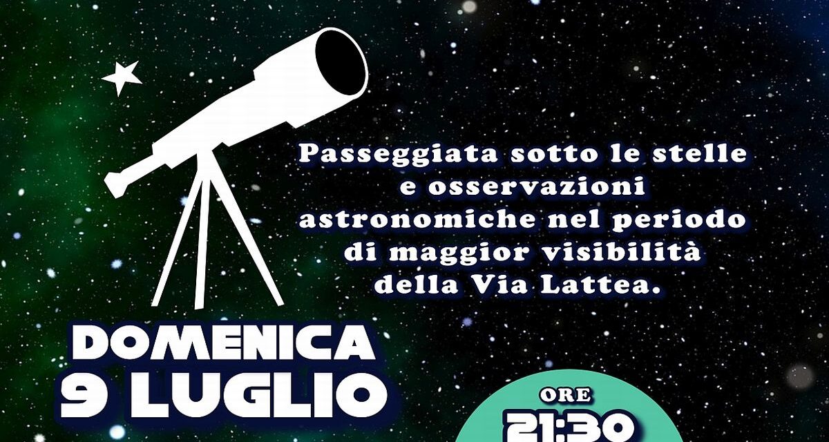 Domenica passeggiata sotto le stelle a San Bartolomeo al Mare