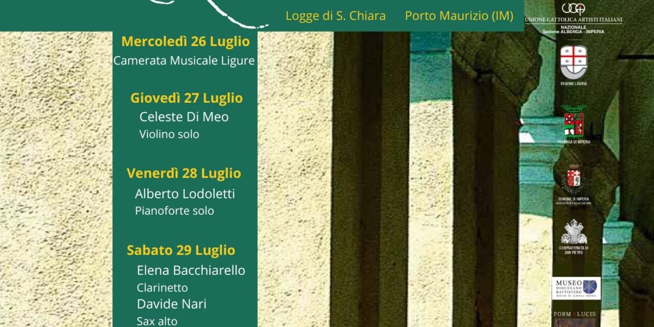 Al via a Imperia i “Concerti delle Logge” di Pànta Musicà nella suggestiva cornice
