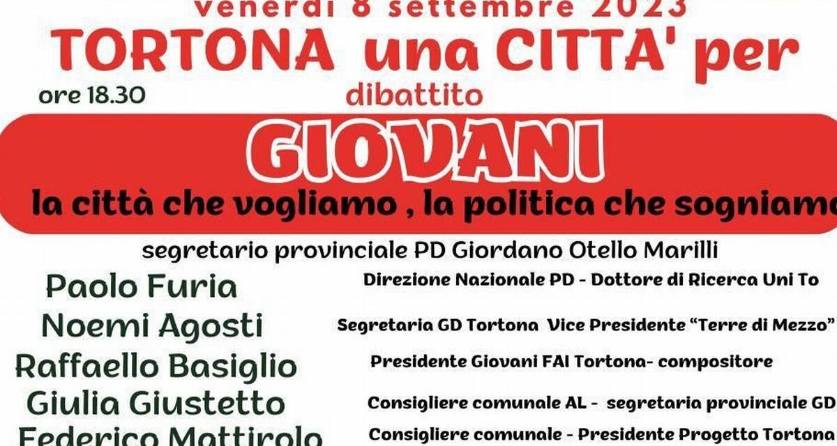Venerdì alla “Lucciola” i giovani tortonesi spiegano pubblicamente come vorrebbero la loro città