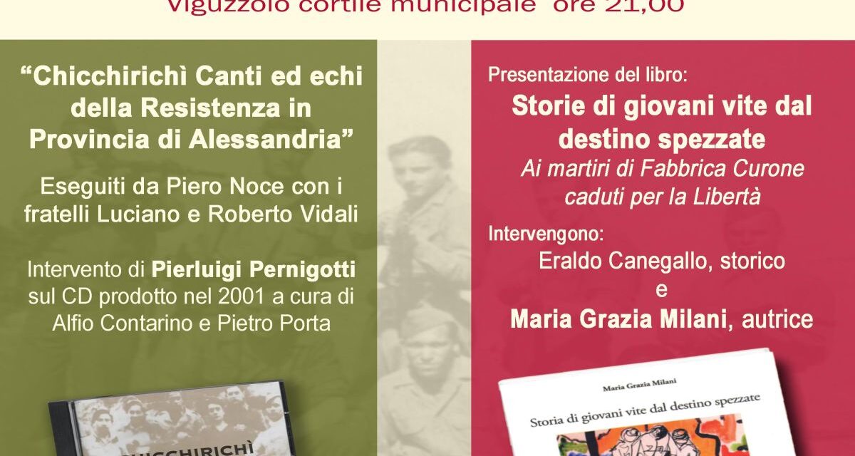Domani, venerdì 8 settembre, a Viguzzolo una bella manifestazione dell’Anpi