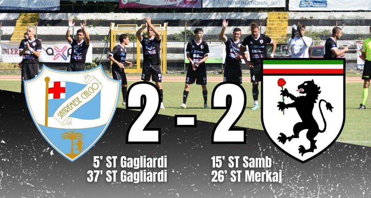 Il Derthona pareggia a Sanremo