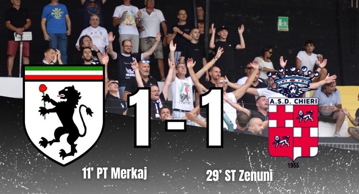 IL DERTHONA SI FERMA SULL’ 1-1 IN CASA COL CHIERI 