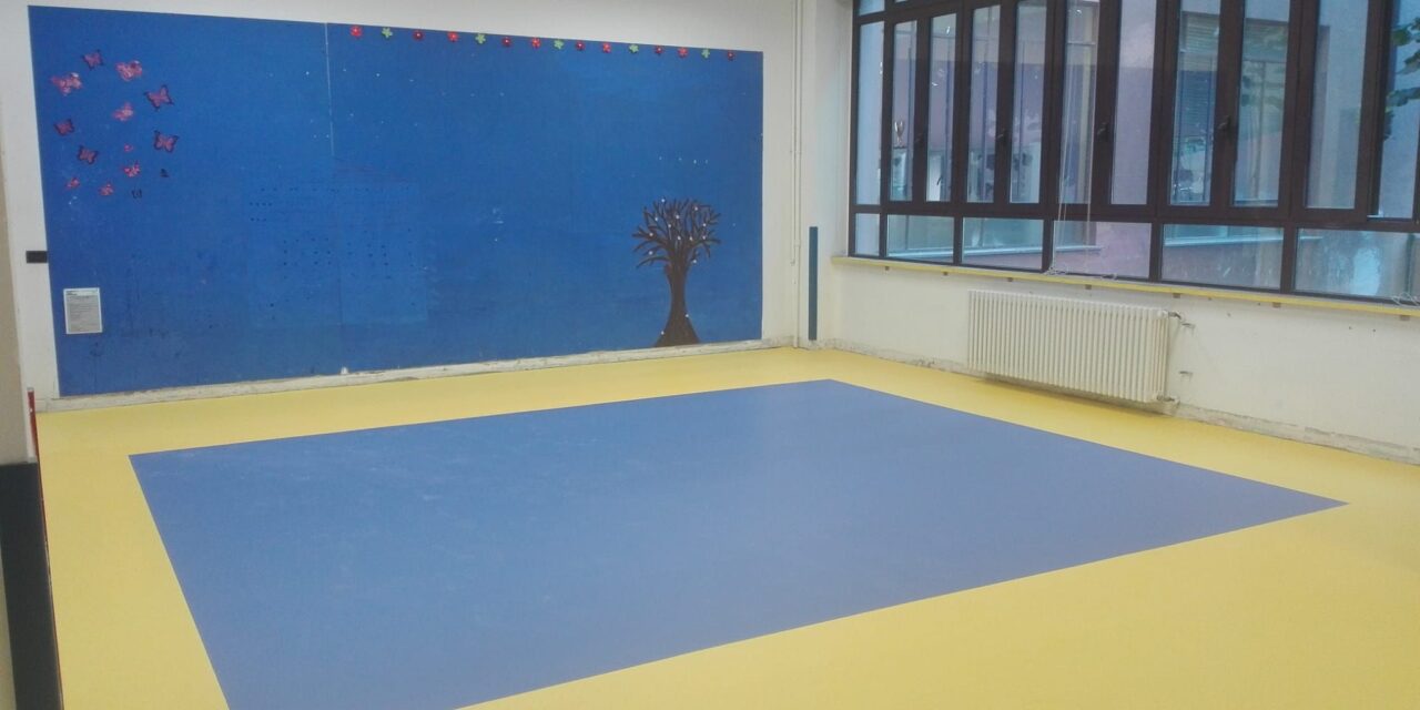Nuovo pavimento alla scuola dell’infanzia di Pontecurone