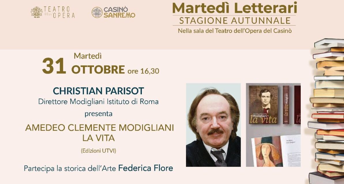 Christian Parisot ai Martedì Letterari su Modigliani a Sanremo
