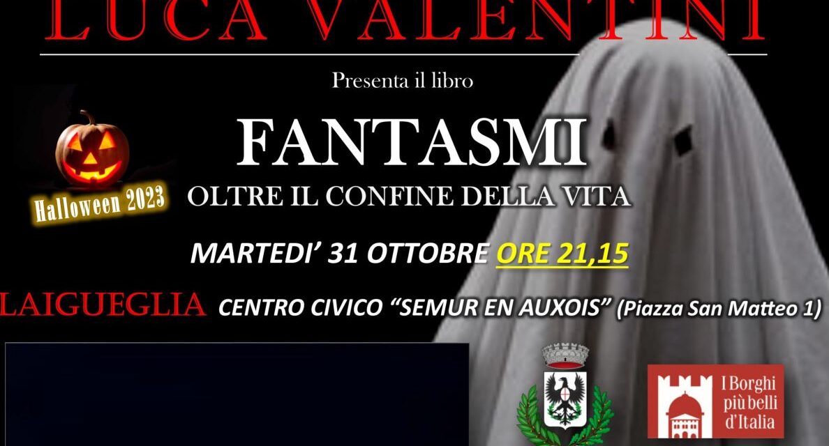 Domani a Laigueglia il dianese Luca Valentini presenta il suo ultimi libro “Fantasmi”