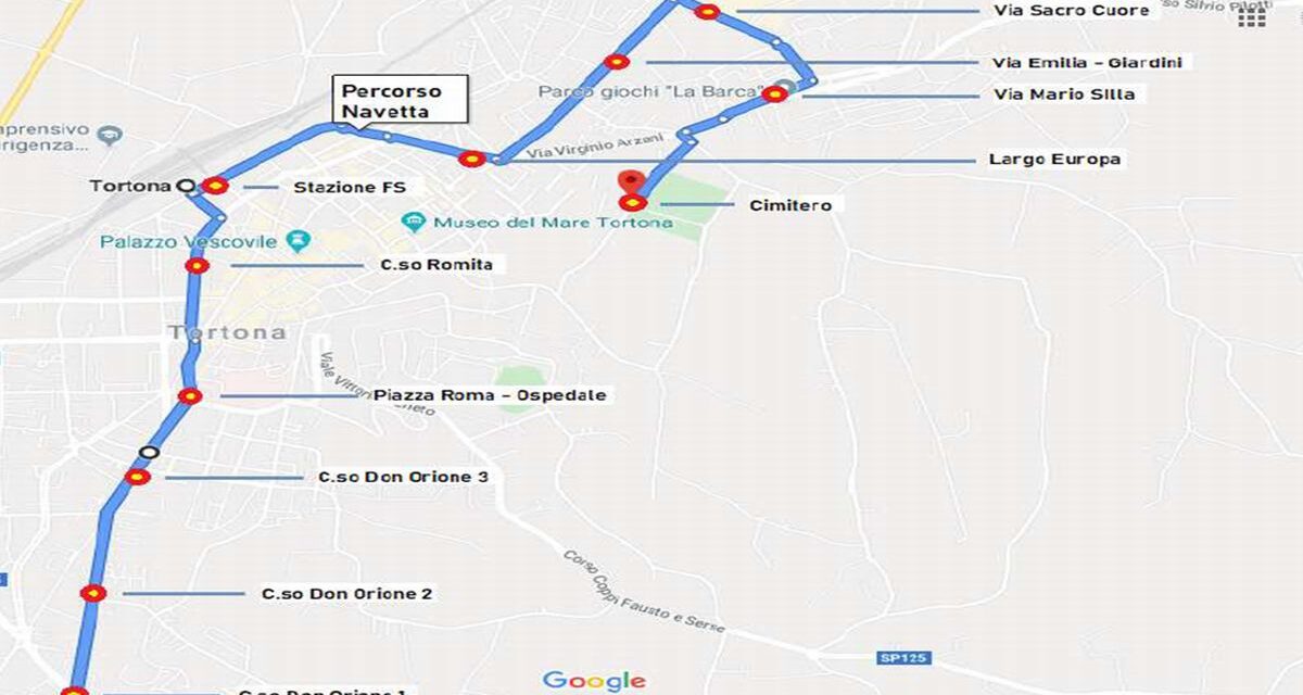 Domani e giovedì a Tortona c’è la navetta gratuita per il cimitero con modifiche alla viabilità. Ecco quali