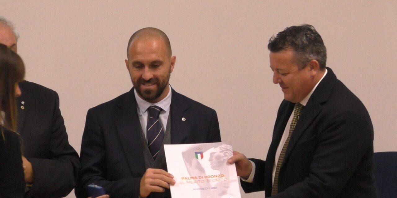 Onorificenze sportive CONI: premiato anche il dianese  Andrea Di Latte con la Palma al merito tecnico