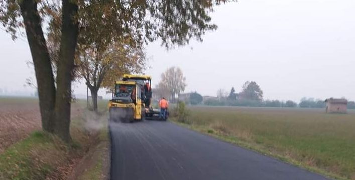Continuano bene i lavori per l’asfalto  da Pontecurone per Tortona e Viguzzolo