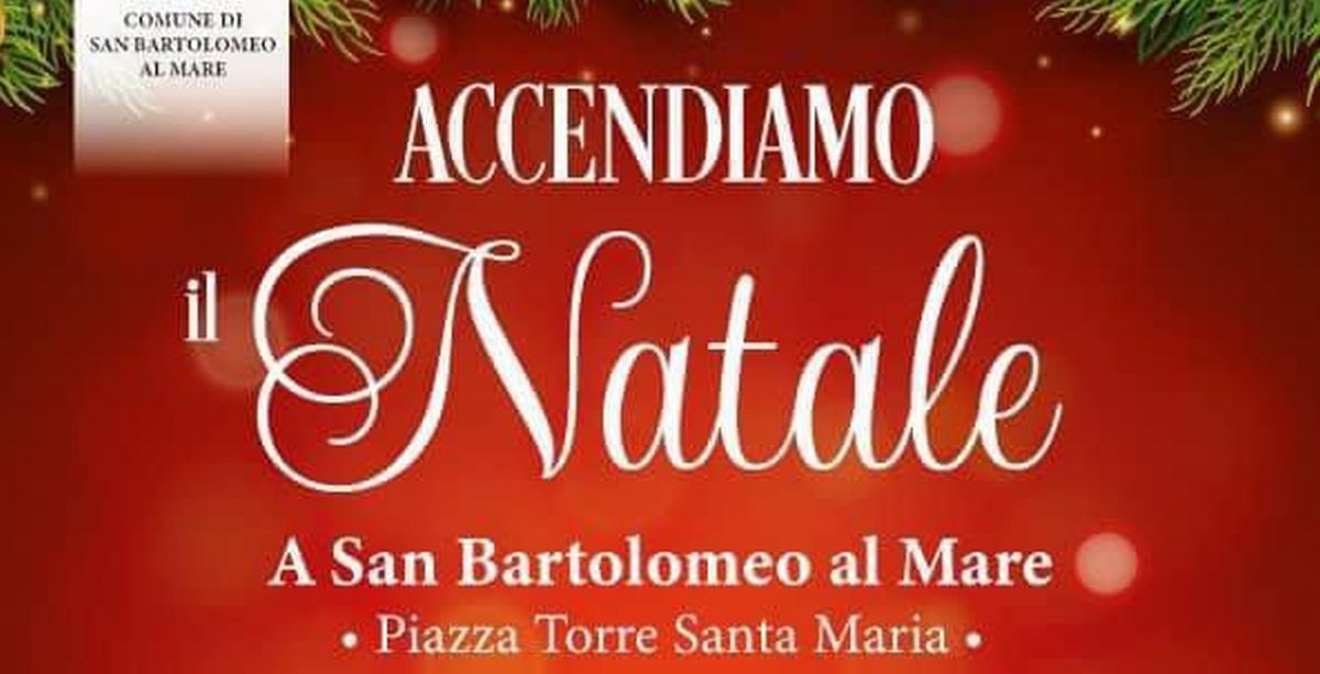 Domenica 3 dicembre San Bartolomeo al mare accende le luminarie
