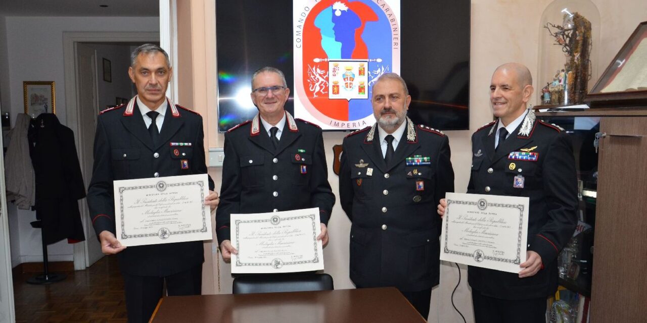 A Imperia consegnate le onorificenze ai carabineri