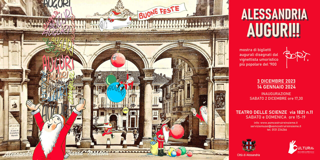 Ad Alessandria fino al 14 gennaio Esposizione di biglietti augurali disegnati dal vignettista Bort