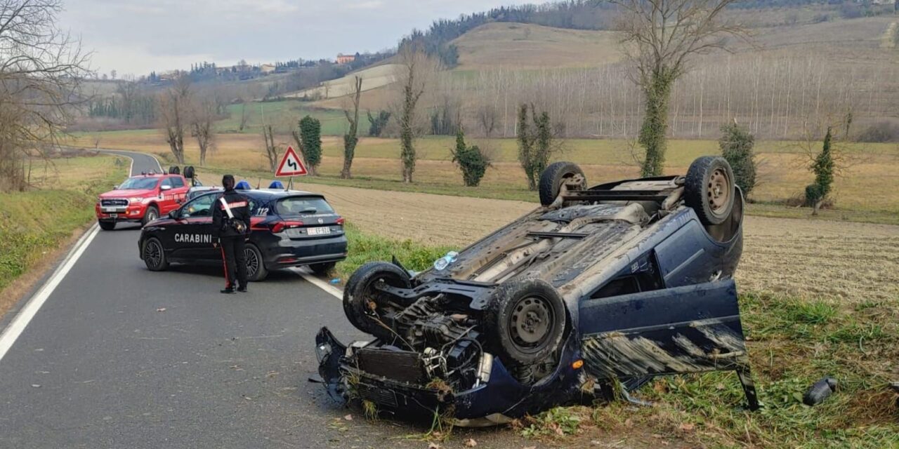 Quest’auto fuori strada a Rosignano Monferrato, ferito il conducente, intervengono i Carabinieri