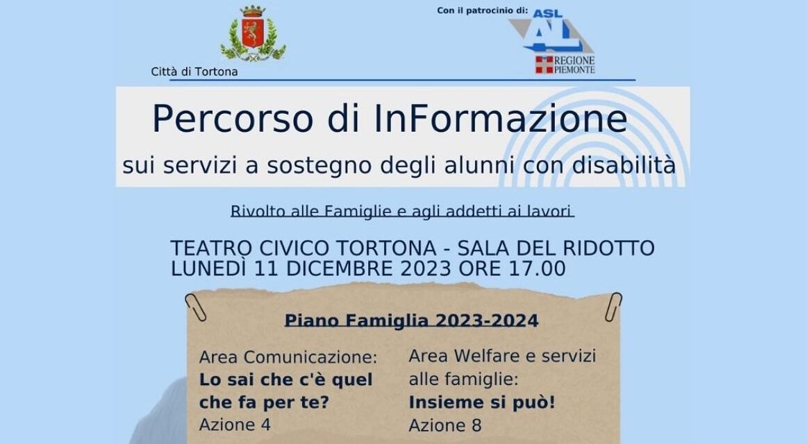 Tortona celebrerà la Giornata internazionale delle persone con disabilità