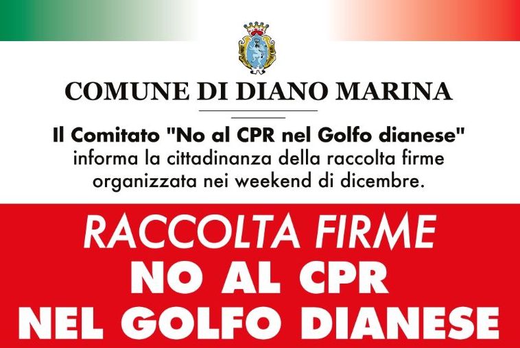 Da domani in via Genova a Diano Marina la raccolta firme contro il centro per gli immigrati