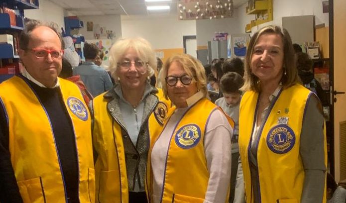 I tre Lions Club di Tortona uniti nel nome del SERVICE LIONS KAIROS coi bambini del Comprensivo B