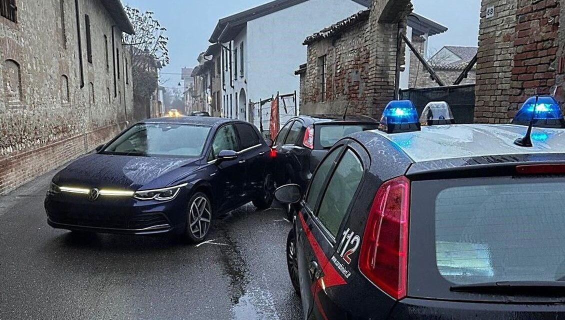 Rocambolesco incidente a Pontecurone, intervengono sul posto i Carabinieri del paese
