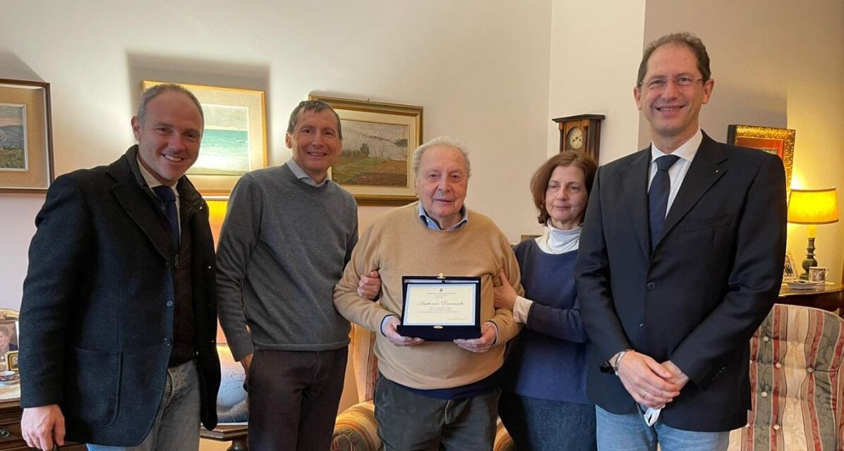 Il Comune di Diano Marina festeggia il primo centenario del 2024: Antonio Durante, nato il 5 gennaio 1924