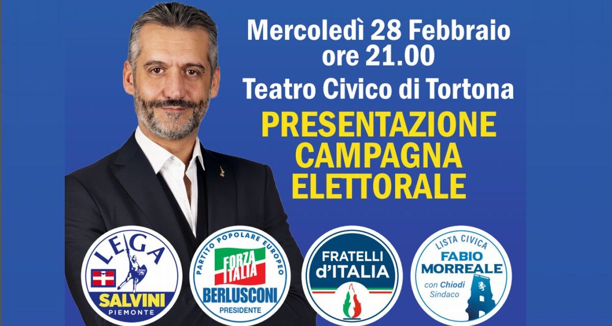 Si apre la Campagna elettorale a Tortona col Sindaco Chiodi che si ripresenta per essere rieletto