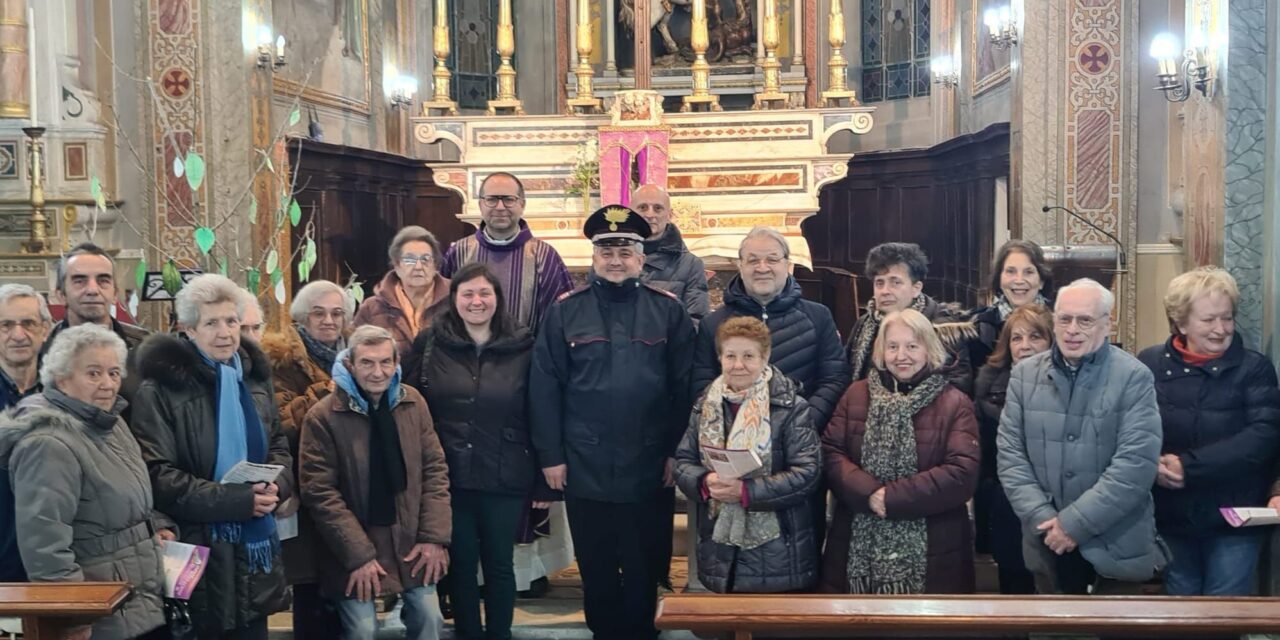 I Carabinieri di Stazzano incontrano gli anziani in chiesa