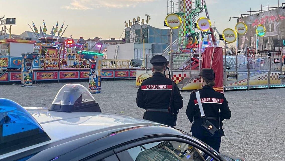 I carabinieri di Casale vigilano nella zona delle giostre