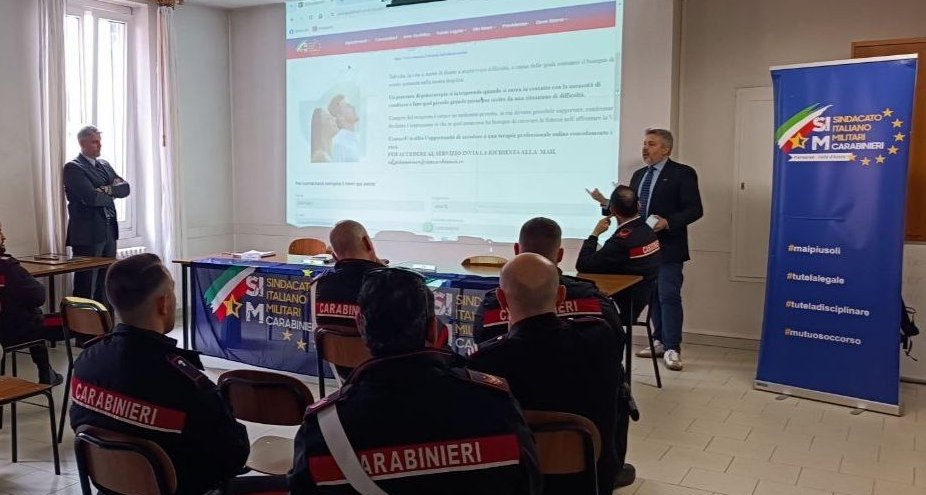 Nella caserma a Tortona si è svolto un incontro del Sindacato Italiano Militari Carabinieri