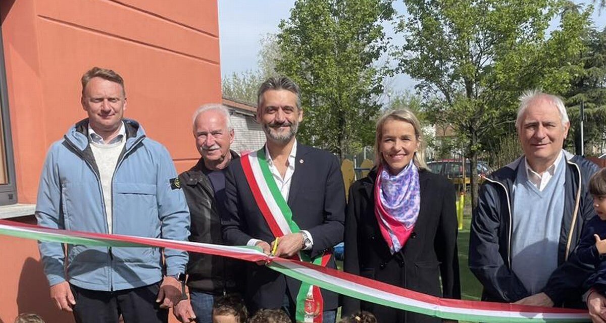 Inaugurato dal Sindaco Chiodi il nuovo cortile alla scuola Mary Poppins di Tortona