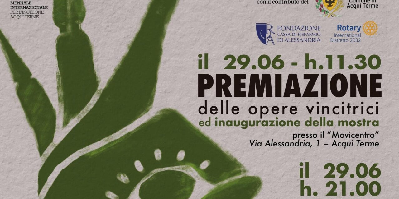 Sabato la XVI Edizione della Biennale per l’Incisione di Acqui Terme
