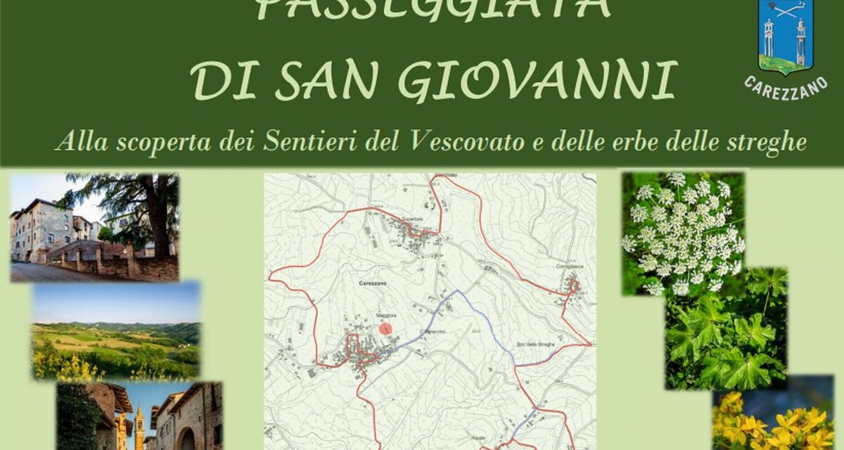 A Carezzano, domani, una passeggiata alla scoperta dei sentieri del Vescovato e delle erbe delle streghe