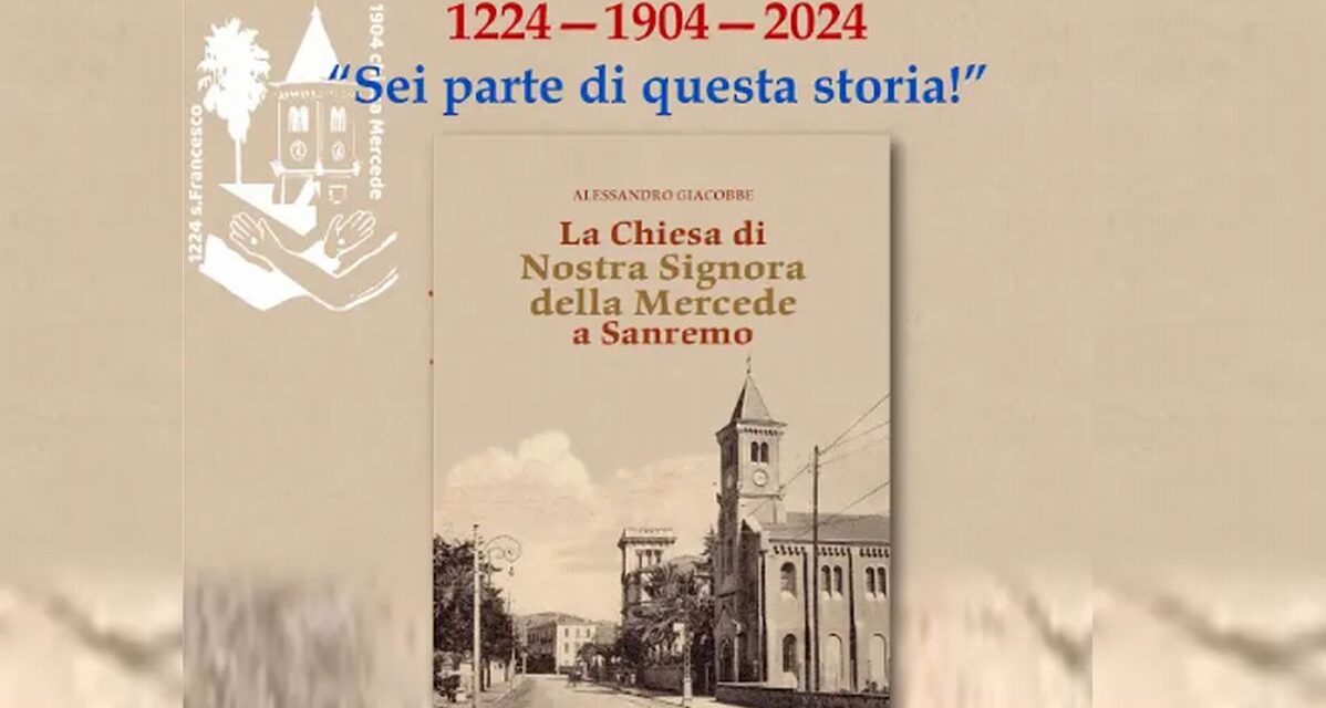 Domenica 9 giugno, la presentazione del libro “La Chiesa di Nostra Signora della Mercede a Sanremo”
