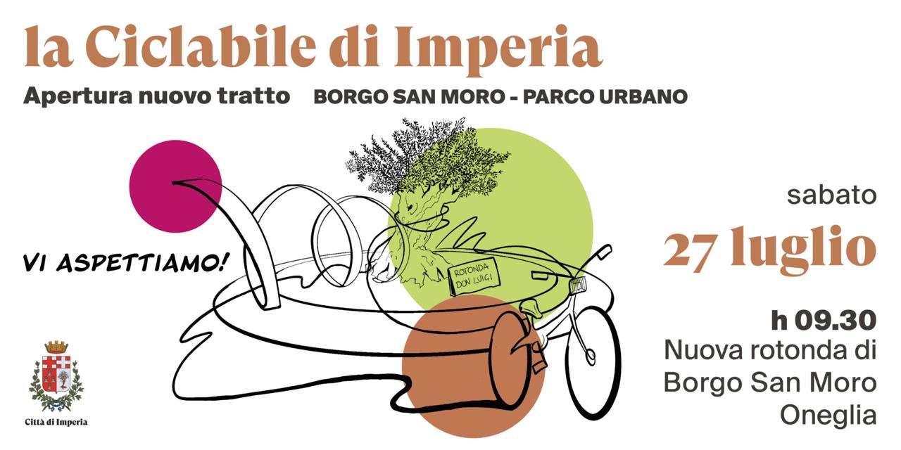 Imperia, sabato 27 luglio l’apertura del terzo tratto della Pista Ciclabile: da Borgo San Moro al Parco Urbano.