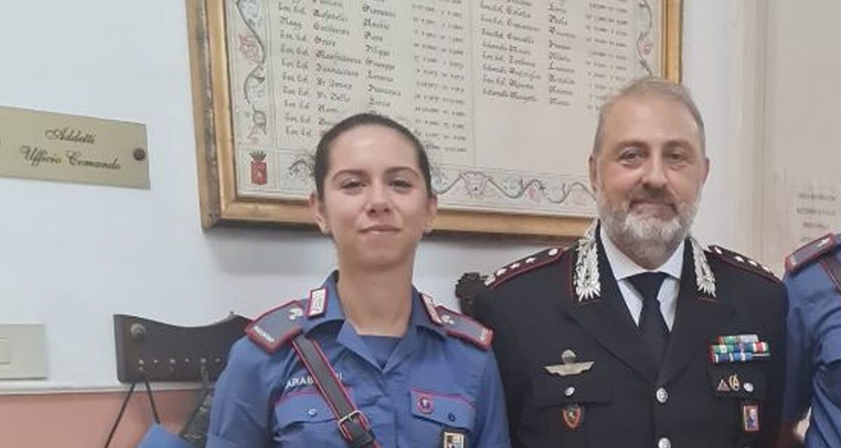 Il maresciallo  Milena Prisca giunta a rimpolpare l’organico dei carabinieri di Diano Marina