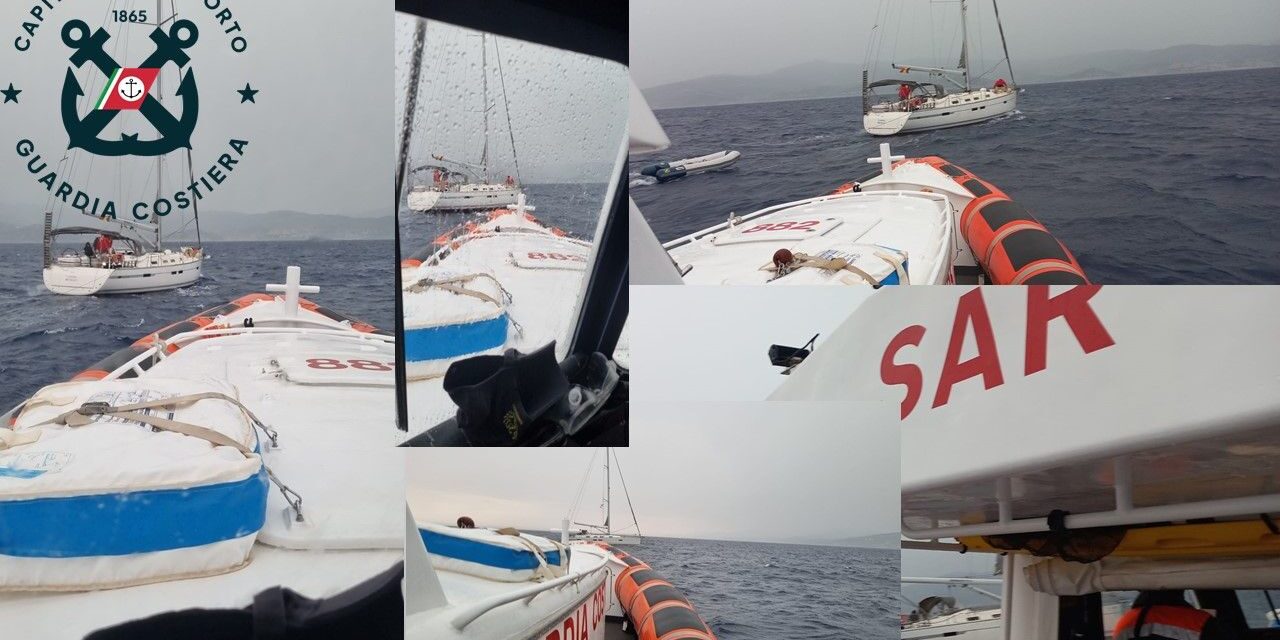 La Guardia costiera di Imperia salva 11 persone (fra cui 7 bambini) in mezzo al mare in burrasca di stamattina