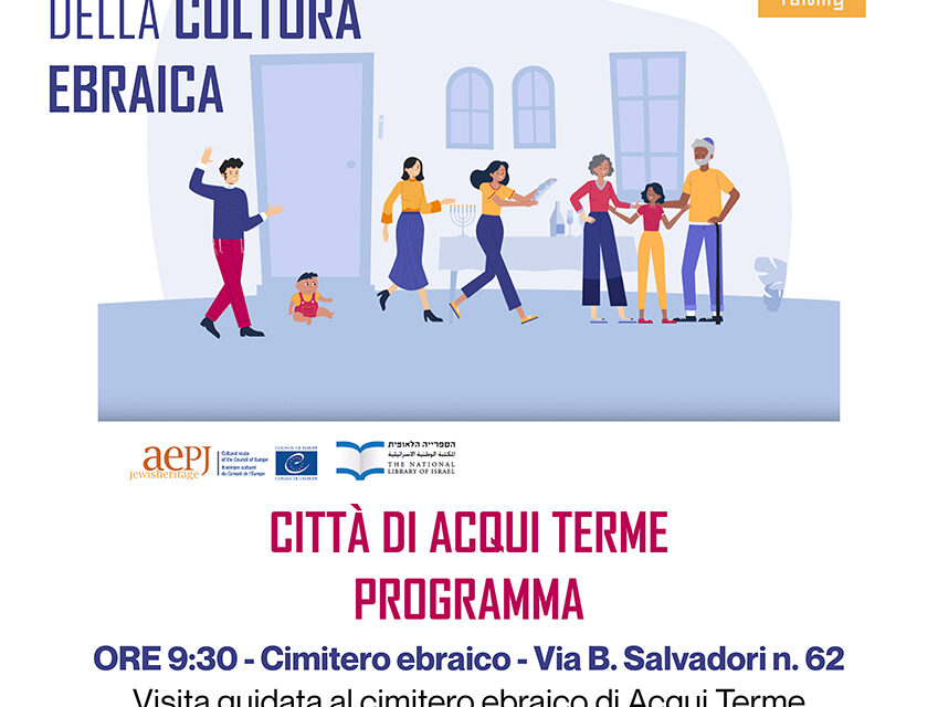 Domenica ad Acqui terme XXV appuntamento della “Giornata Europea della Cultura Ebraica”