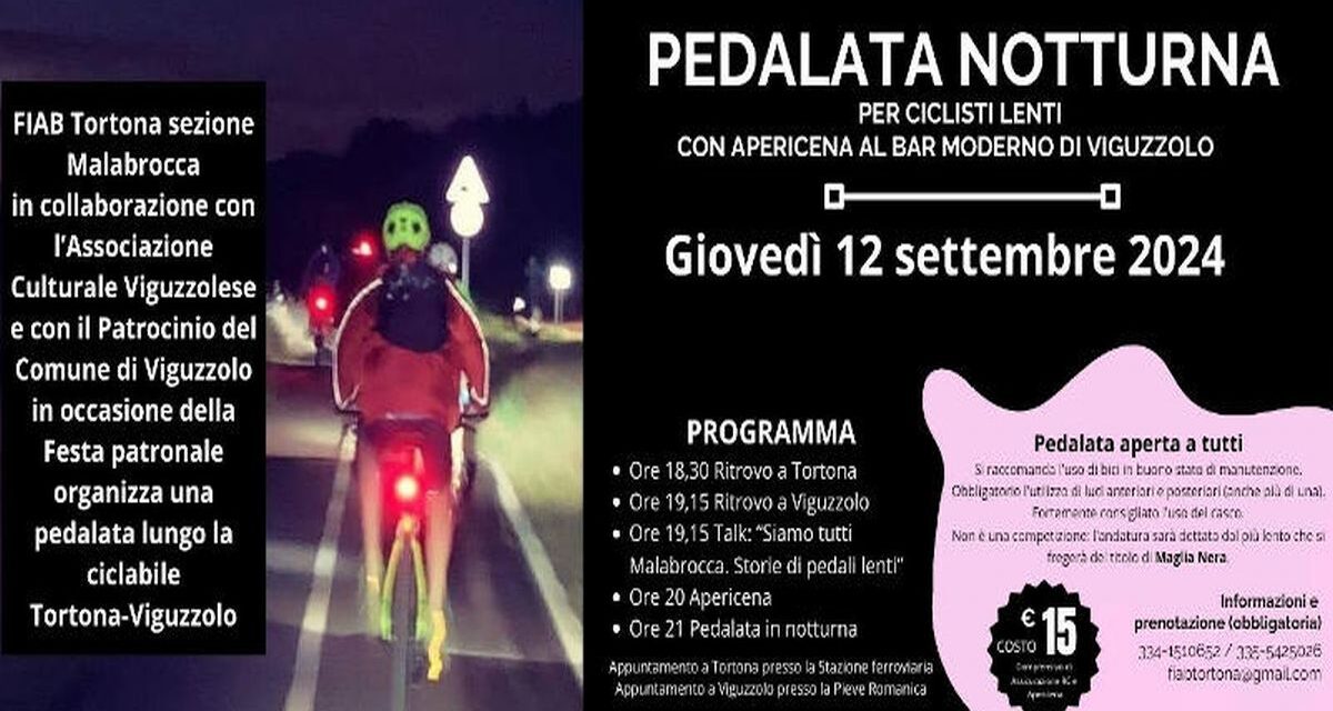 Finalmente si usa la ciclabile con una Pedalata in notturna per la patronale di Viguzzolo