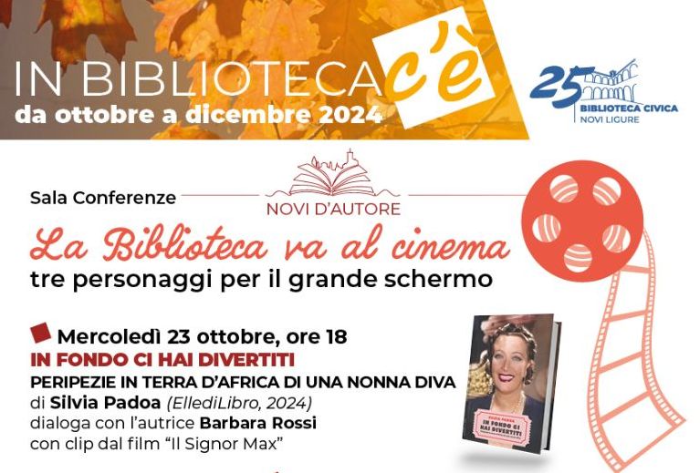 Tre appuntamenti col cinema alla Biblioteca di Novi Ligure