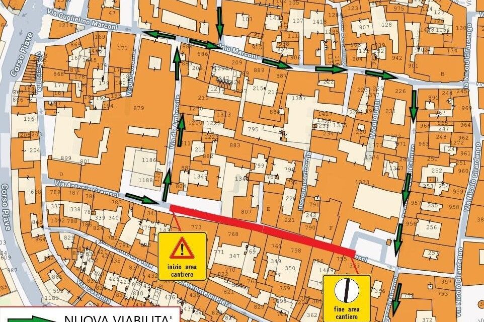 Lavori pubblici, ripristino del porfido in via Gramsci a Novi Ligure